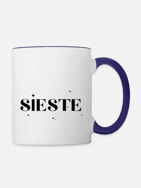 Stern-Nickerchen - Tasse zweifarbig - Weiß/Kobaltblau