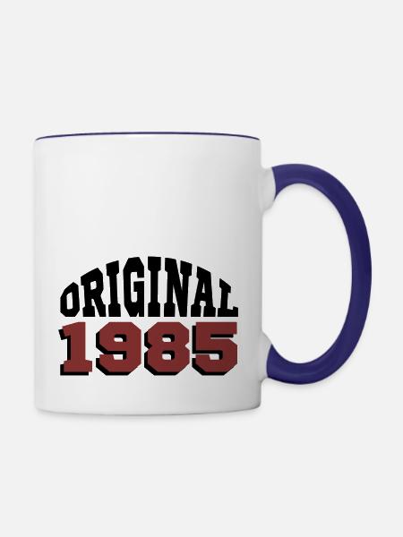 Original 1985 - Tasse zweifarbig - Weiß/Kobaltblau