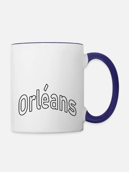 Orléans - Tasse zweifarbig - Weiß/Kobaltblau