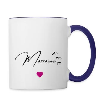 Fée marraine - Mug contrasté - blanc/bleu cobalt - Droite