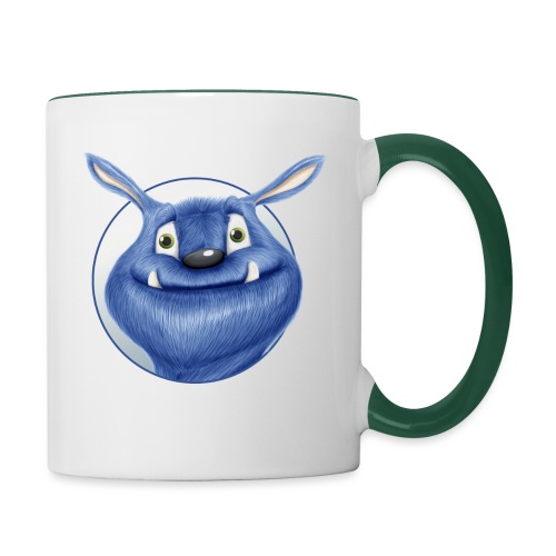 blaues Monster - Tasse zweifarbig