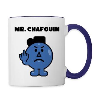 MR CHAFOUIN - Mug contrasté - blanc/bleu cobalt - Droite