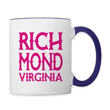 Richmond - Virginie - États-Unis USA - Mug contrasté - blanc/bleu cobalt - Droite