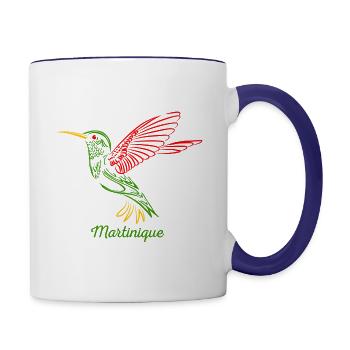 colibri_Martinique - Mug contrasté - blanc/bleu cobalt - Droite