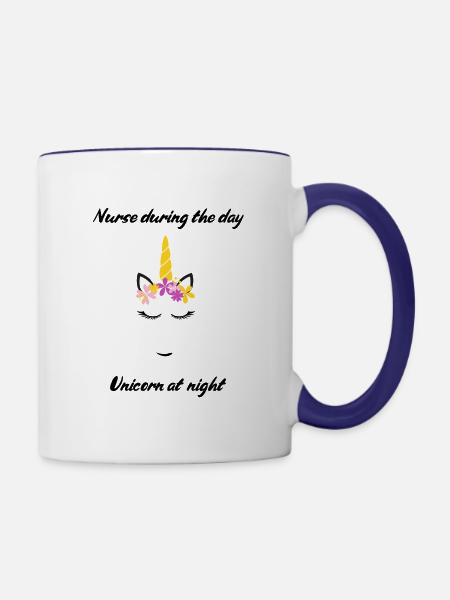 Nurse gift - Tasse zweifarbig - Weiß/Kobaltblau