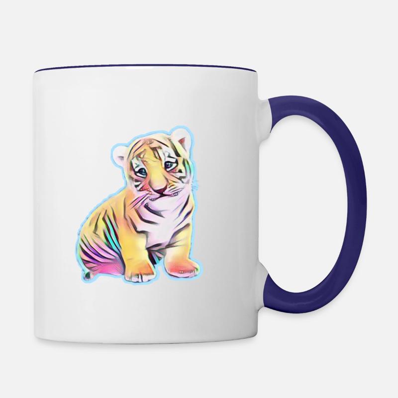 Tiger - Mug contrasté - blanc/bleu cobalt