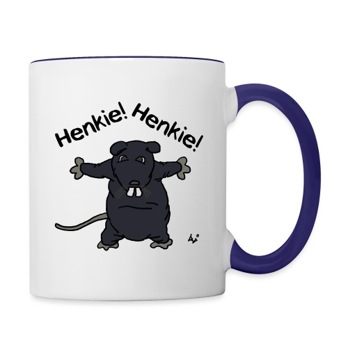 Henkie! Henkie! (the plush rat) - Tvåfärgad mugg