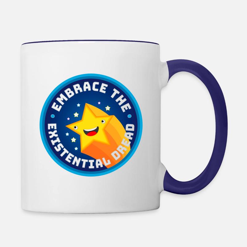 Embrace The Existential Dread - Contrasting Mug - white/cobalt blue