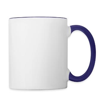 Christian Design Glaube es bis du es schaffst - Tasse zweifarbig - Weiß/Kobaltblau - Rechts