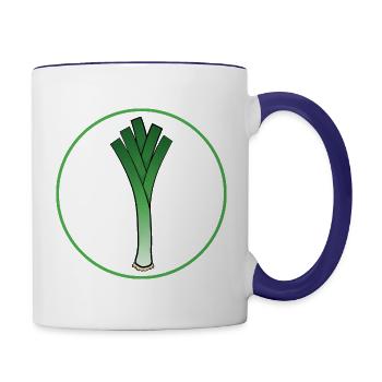 Lauch rund - Tasse zweifarbig - Weiß/Kobaltblau - Rechts