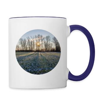 Soleil d’hiver - Mug contrasté - blanc/bleu cobalt - Droite