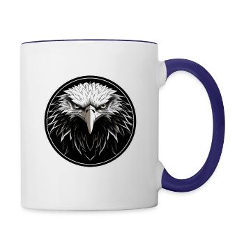 Adler - Tasse zweifarbig - Weiß/Kobaltblau - Rechts
