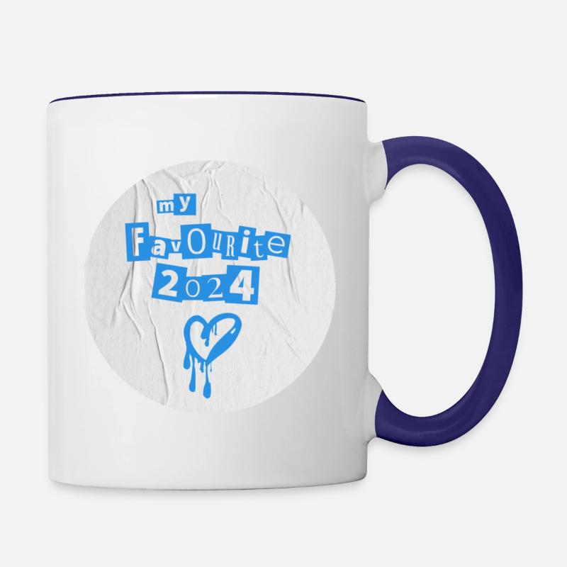 Mon préféré 2024 - Mug contrasté - blanc/bleu cobalt