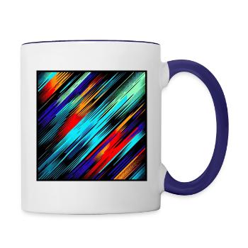 Dunkler Puls - Tasse zweifarbig - Weiß/Kobaltblau - Rechts