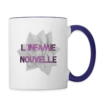 L´infamie Nouvelle Ed. Paperflower Un - Tasse zweifarbig - Weiß/Kobaltblau - Rechts