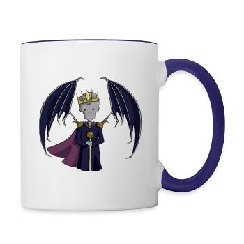 Tchernobog - Mug contrasté - blanc/bleu cobalt - Droite