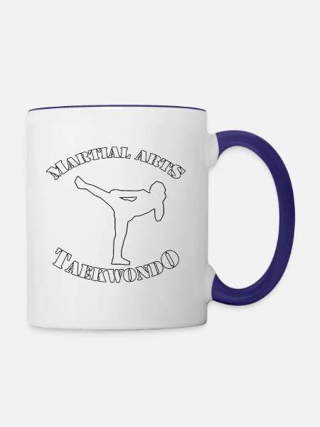 TAEKWONDO - Tasse zweifarbig - Weiß/Kobaltblau