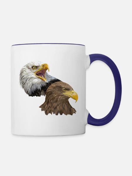 Pigargos - Tasse zweifarbig - Weiß/Kobaltblau