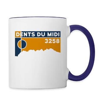 Dents du Midi Crossing Ascent Finisher - Contrasting Mug - white/cobalt blue - Right