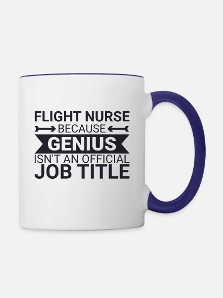Flight Nurse Genius Luftrettung - Tasse zweifarbig - Weiß/Kobaltblau