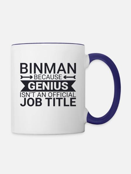 Binman Genius - Tasse zweifarbig - Weiß/Kobaltblau