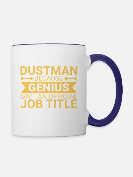Dustman Genius - Tasse zweifarbig - Weiß/Kobaltblau