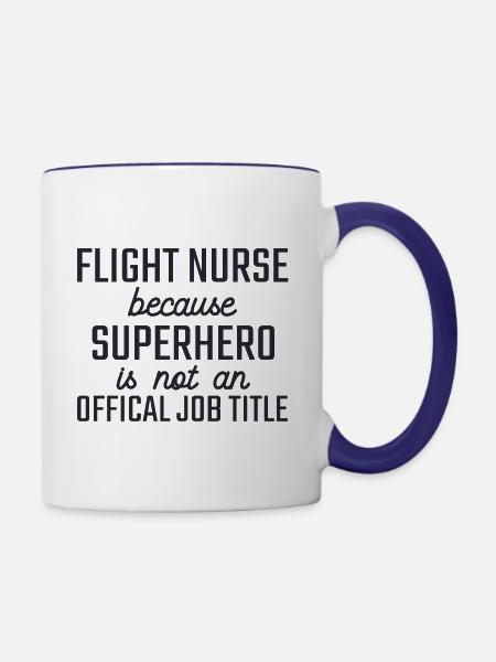 Flight Nurse Superhero Luftrettung - Tasse zweifarbig - Weiß/Kobaltblau