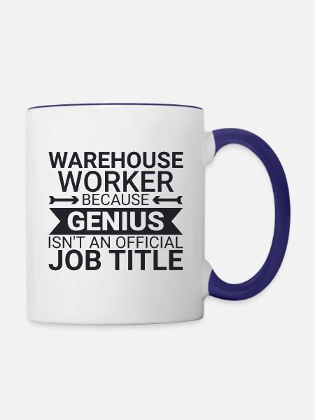 Warehouse Worker Genius - Tasse zweifarbig - Weiß/Kobaltblau