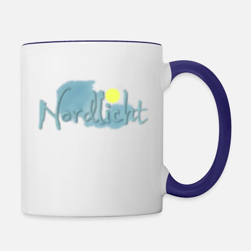 Northern Lights 20 - Contrasting Mug - white/cobalt blue