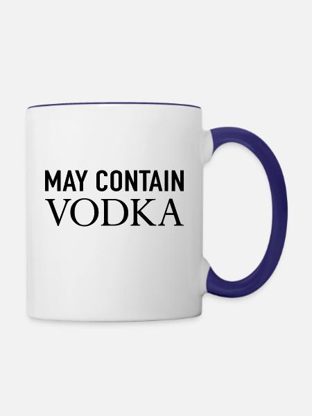 May Contain Vodka - Tasse zweifarbig - Weiß/Kobaltblau
