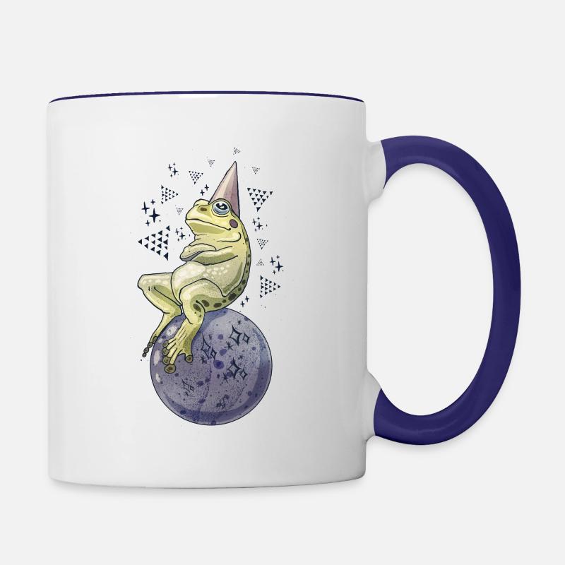 Circuscore_Clownfrosch - Mug contrasté - blanc/bleu cobalt