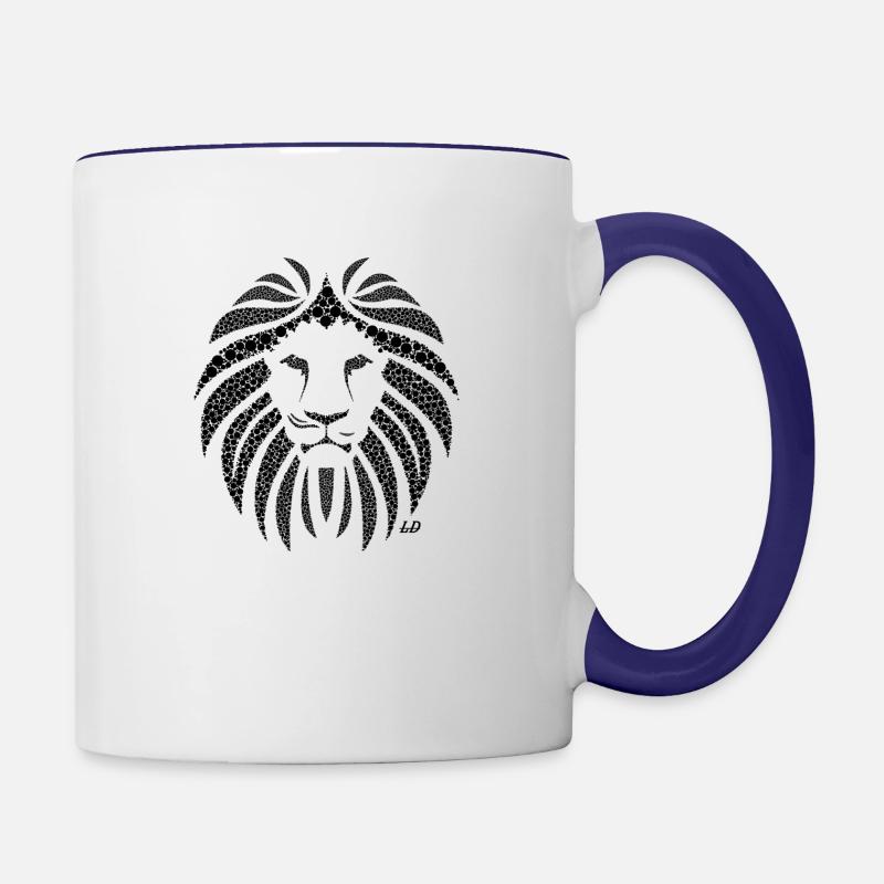Lion - Mug contrasté - blanc/bleu cobalt