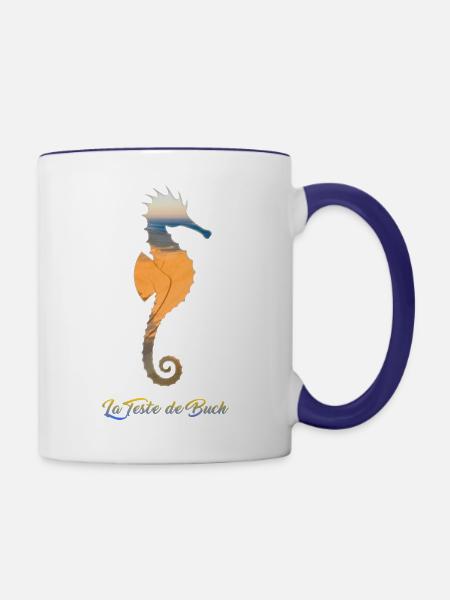 Der Seepferdchen-Test - Tasse zweifarbig - Weiß/Kobaltblau