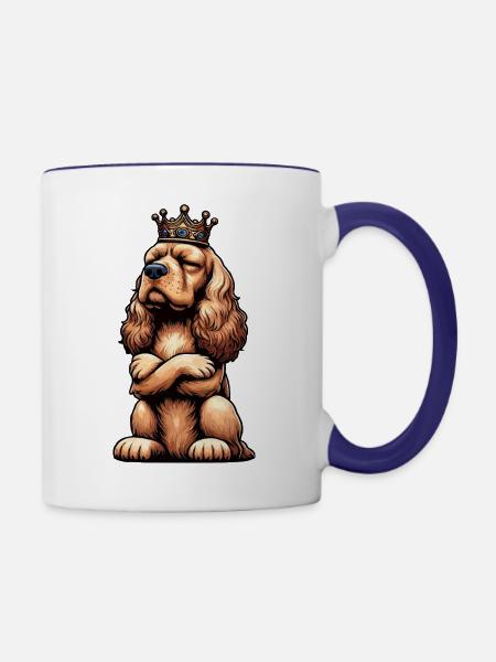 Cocker Spaniel Cockerhund Cocker Spaniel Besitzer - Tasse zweifarbig - Weiß/Kobaltblau