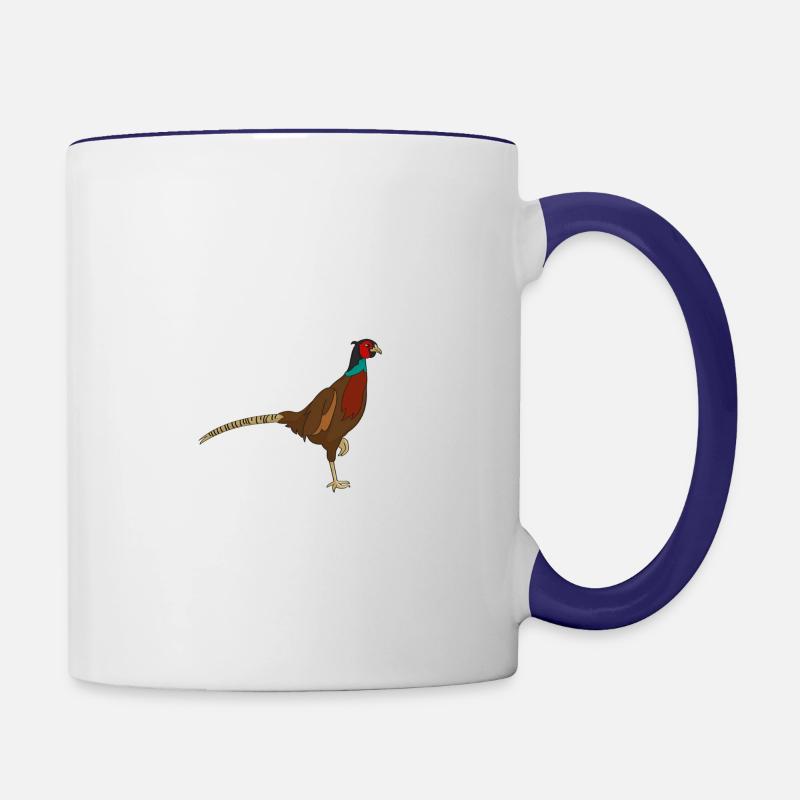 Fasan - Mug contrasté - blanc/bleu cobalt