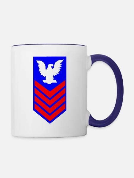 Military Style - Tasse zweifarbig - Weiß/Kobaltblau