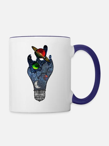 Kosmische Idee - Tasse zweifarbig - Weiß/Kobaltblau