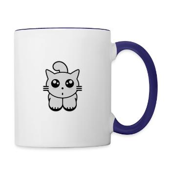 Kitty - Contrasting Mug - white/cobalt blue - Right