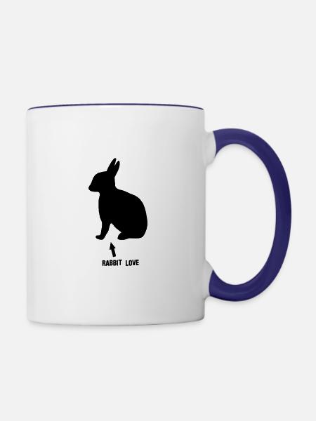 Rabbit - Tasse zweifarbig - Weiß/Kobaltblau