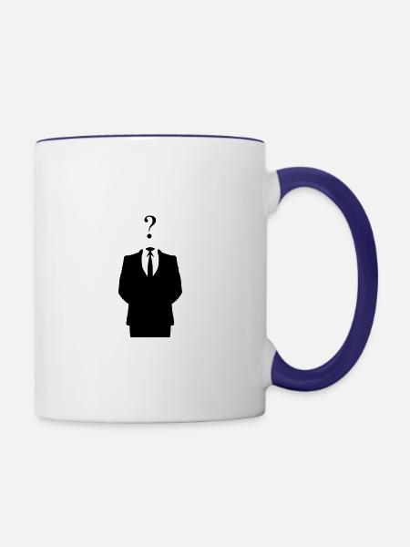 Anonymous - Tasse zweifarbig - Weiß/Kobaltblau