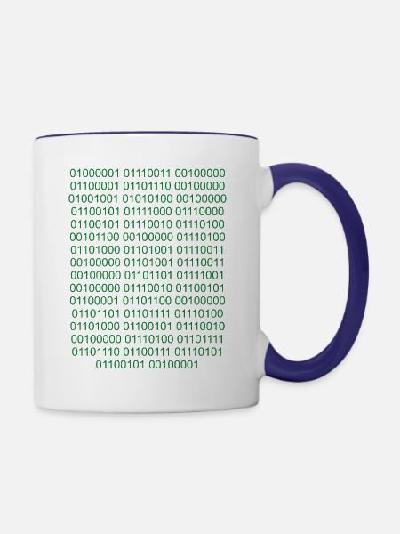 Binärcode Informatiker Nerd - Tasse zweifarbig - Weiß/Kobaltblau