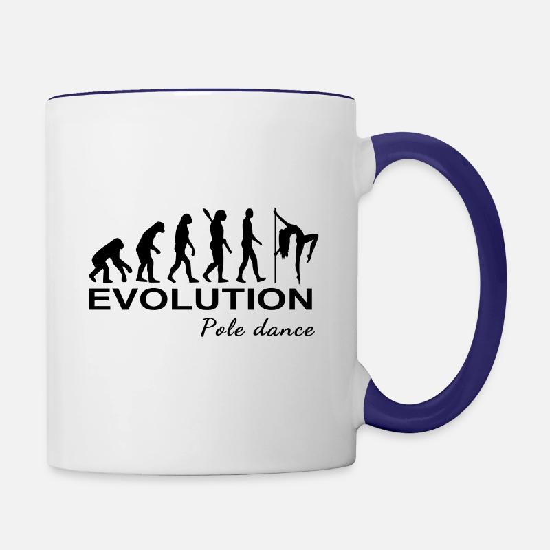 Pole dance Evolution - Mug contrasté - blanc/bleu cobalt