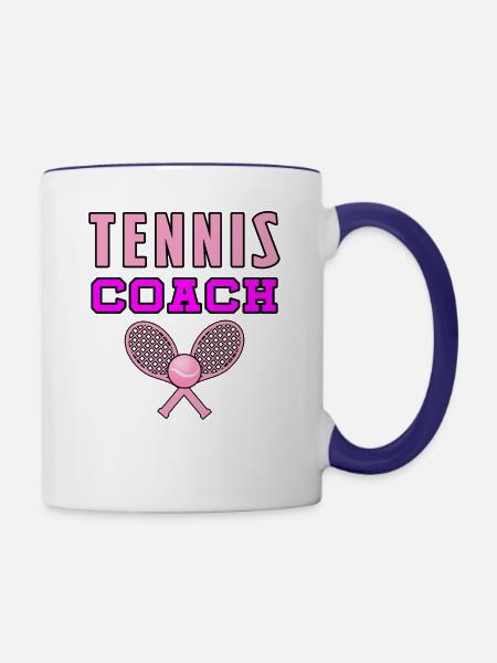 Tennis Coach - Tasse zweifarbig - Weiß/Kobaltblau