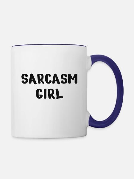Sarkasmus - Tasse zweifarbig - Weiß/Kobaltblau