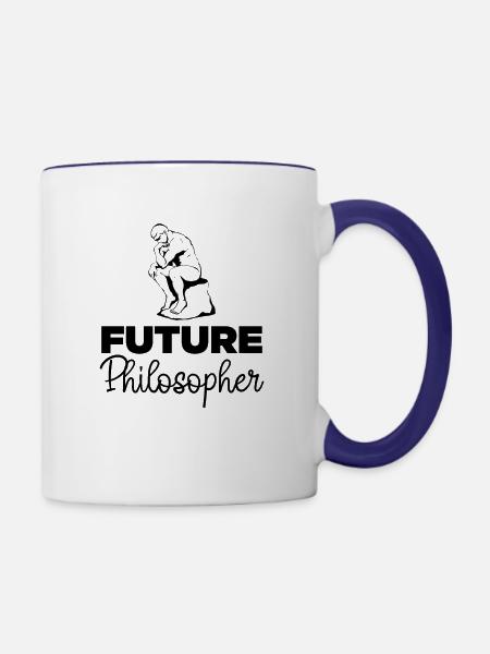 Zukünftiger Philosoph - Tasse zweifarbig - Weiß/Kobaltblau