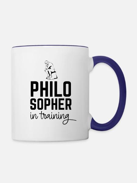 Philosoph in der Ausbildung - Tasse zweifarbig - Weiß/Kobaltblau