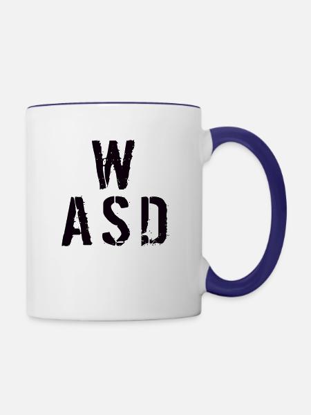 WASD Gaming - Tasse zweifarbig - Weiß/Kobaltblau