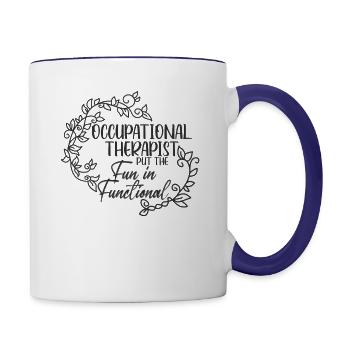 Ergotherapeutin Ergo Ergotherapeut Therapeut - Tasse zweifarbig - Weiß/Kobaltblau - Rechts