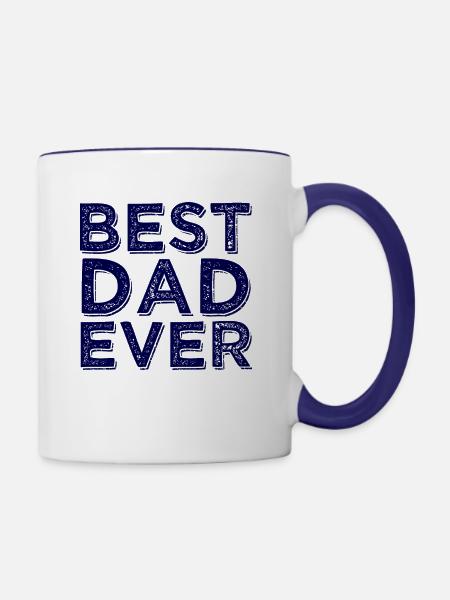 Bester Vater - Tasse zweifarbig - Weiß/Kobaltblau