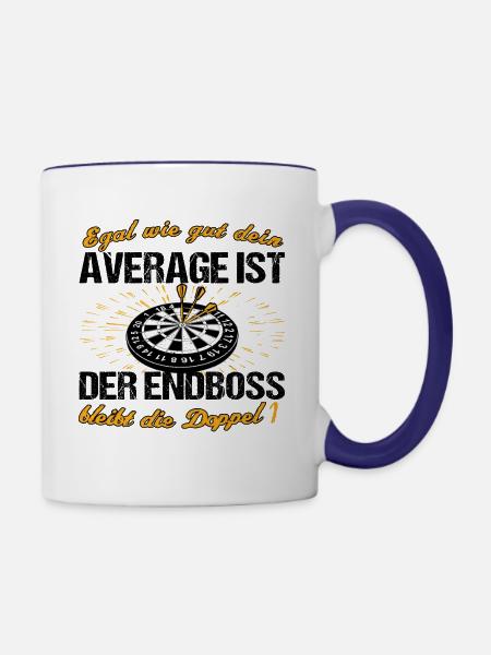Dart Darts - Tasse zweifarbig - Weiß/Kobaltblau